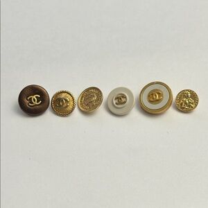 Vintage CHANEL Button Collection lot of 6